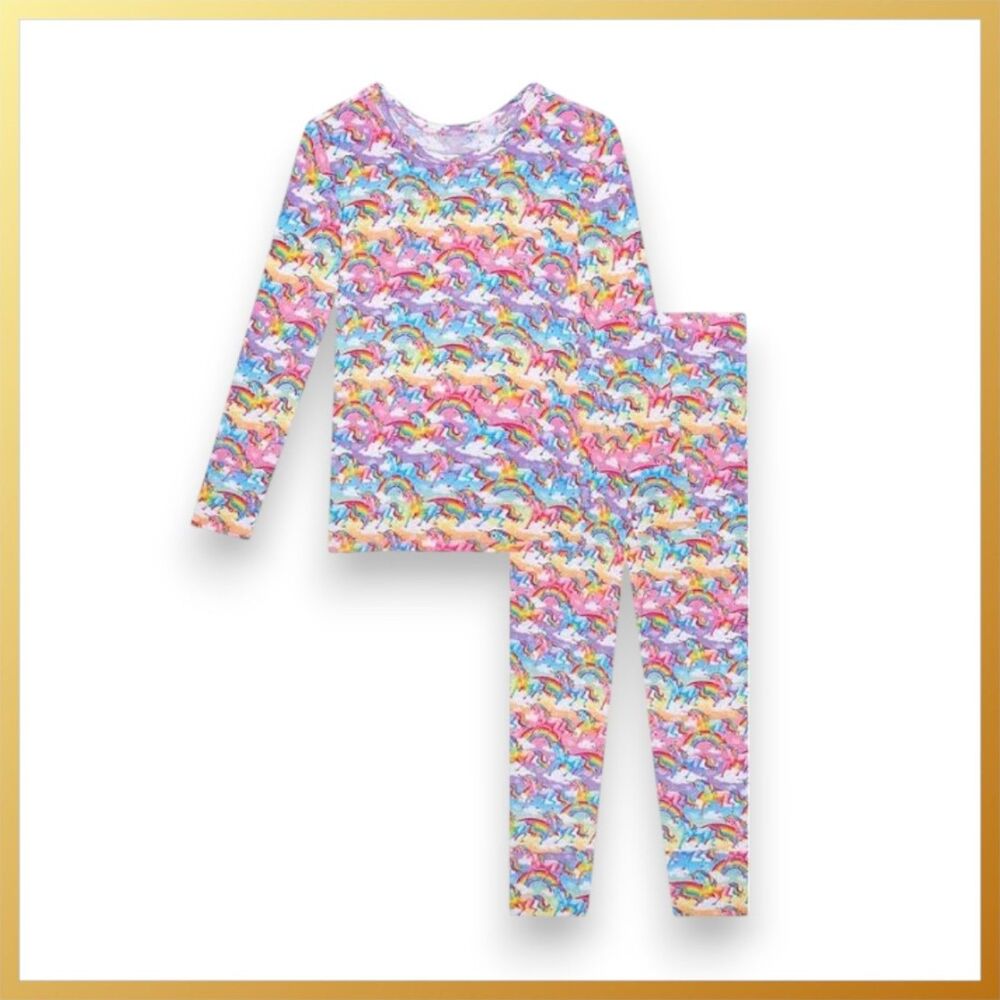 Posh Peanut x Lisa Frank Markie Magic Long Sleeve Pajama Set 3-4T NWT HTF